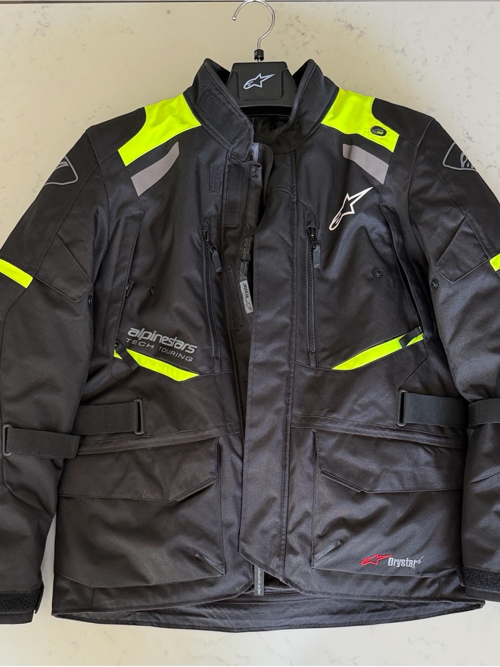 Alpinestars Men’s Black Jacket with Hi-Vis Yellow Accents
